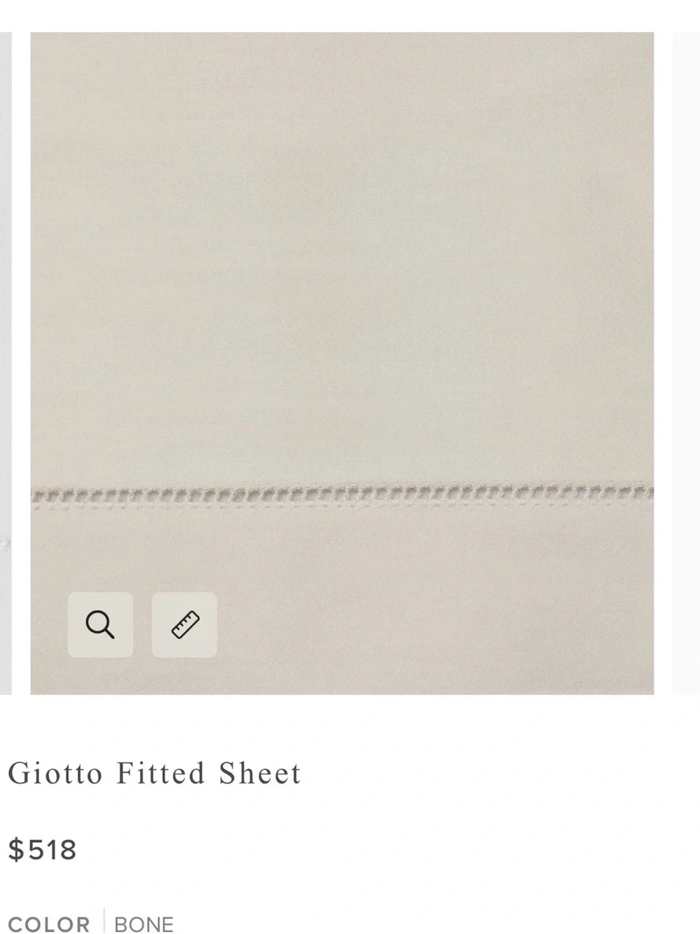 SFERRA GIOTTO QUEEN SHEET SET in BONE.